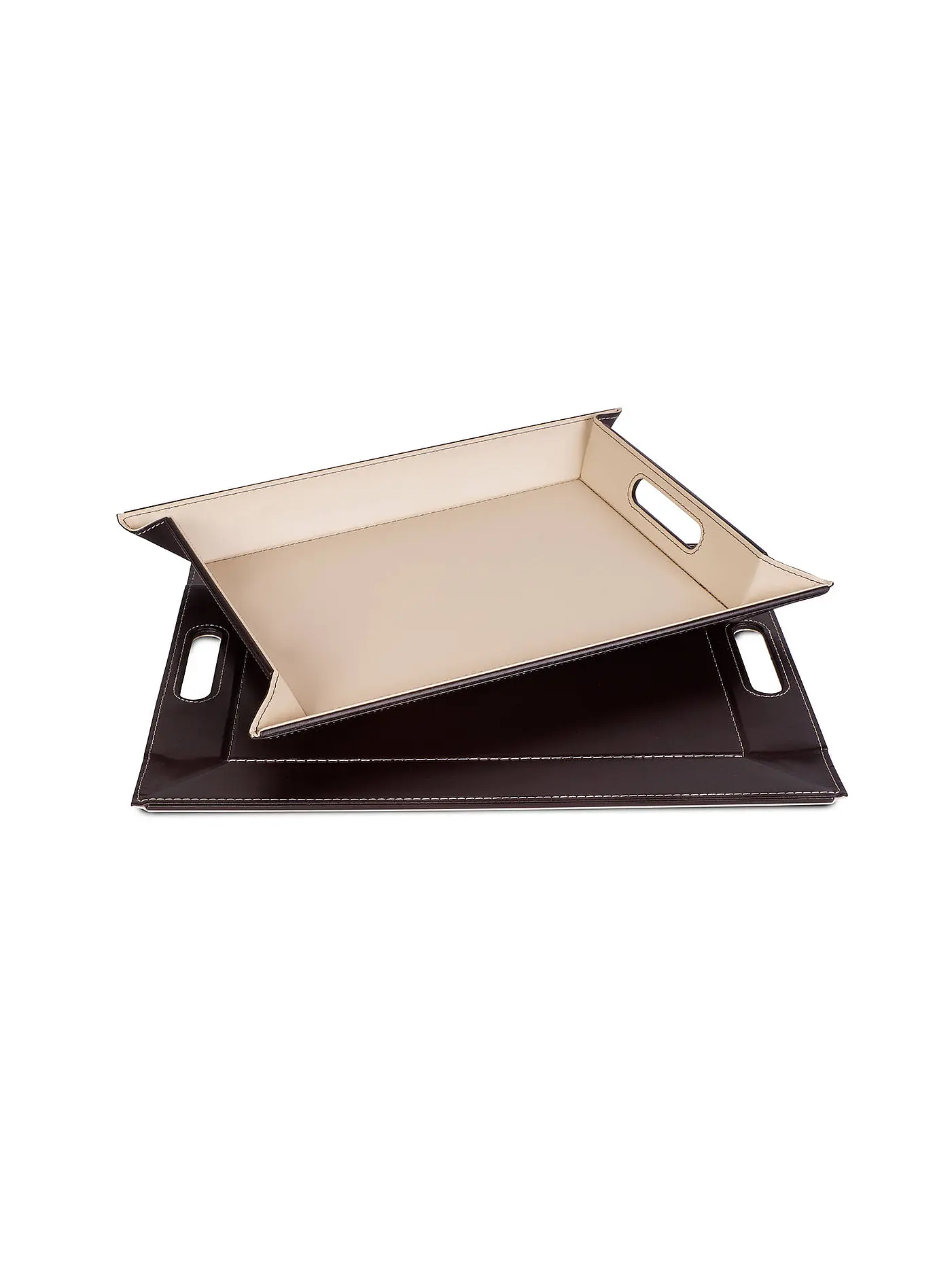 FREEFORM | Wendetablett 45x35cm Taupe/Weiss | bunt